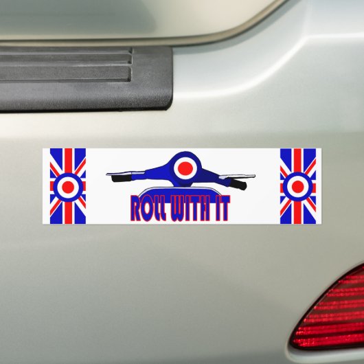 Autocollant De Voiture Petit pain avec lui garçon de scooter de mod (En voiture)