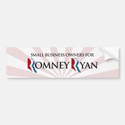 Autocollant De Voiture PETITS ENTREPRENEURS POUR ROMNEY RYAN.png (Devant)