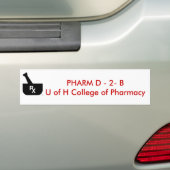 Autocollant De Voiture PHARM D - 2 - B U de l'université de H… (En voiture)