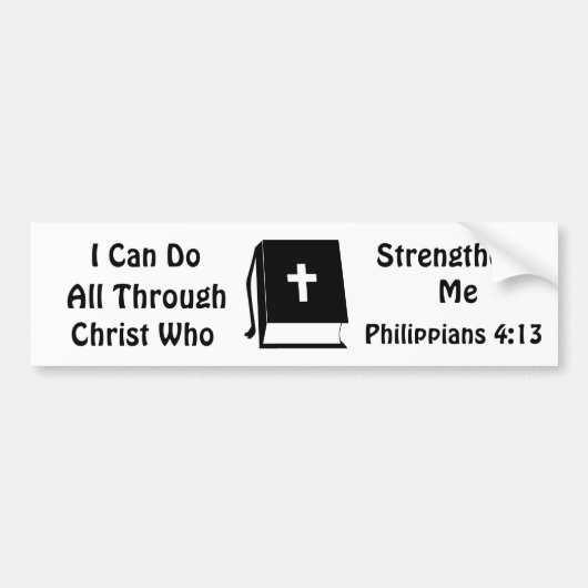 Autocollant De Voiture Philippians Sticker 4:13 (Devant)