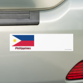 Autocollant De Voiture Philippines diminuent avec le nom (En voiture)