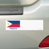 Autocollant De Voiture Philippines diminuent avec le nom dans le (En voiture)