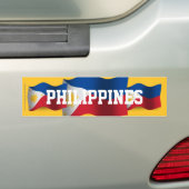 Autocollant De Voiture Philippines ondulant le drapeau (En voiture)
