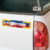 Autocollant De Voiture Philippines ondulant le drapeau (Sur camion)