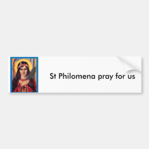 Autocollant De Voiture Philomena, St Philomena prient pour nous