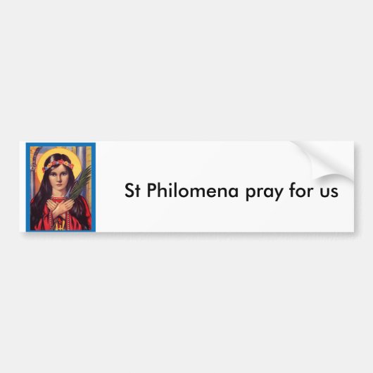 Autocollant De Voiture Philomena, St Philomena prient pour nous (Devant)