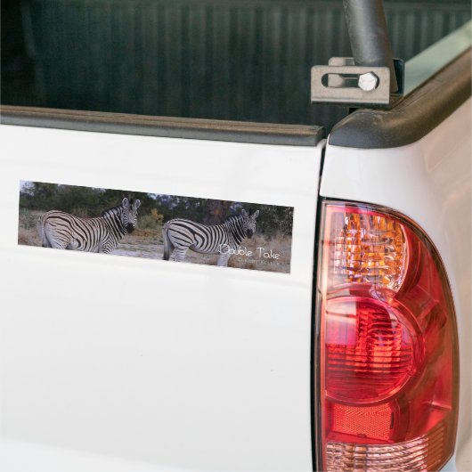 Autocollant De Voiture Photo Zebra Double Take (Sur camion)