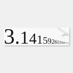 Autocollant De Voiture Pi - 3.14...