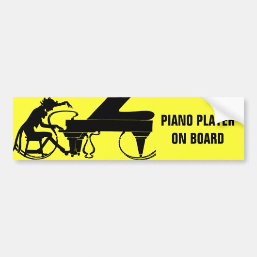 Autocollant De Voiture Pianiste à bord ! (Devant)
