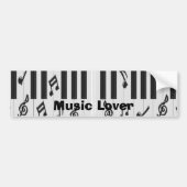 Autocollant De Voiture Piano Keyboard Music Lover (Devant)