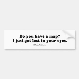 Autocollant De Voiture PICKUP LINES - "Avez-vous une carte ? Je viens de