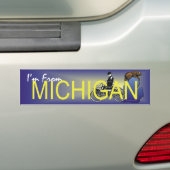Autocollant De Voiture PIÈCE EN T je suis le Michigan (En voiture)