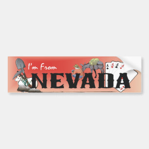Autocollant De Voiture PIÈCE EN T je suis le Nevada