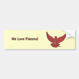 Autocollant De Voiture Pigeon heureux