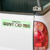 Autocollant De Voiture Piloté par un vieux pare-chocs grincheux (Sur camion)