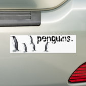 Autocollant De Voiture pingouins. (En voiture)