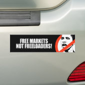 Autocollant De Voiture PIQUE-ASSIETTES Bumpersticker des MARCHÉS LIBRES (En voiture)