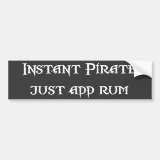 Autocollant De Voiture Pirate instantané - ajoutez juste le rhum