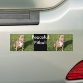 Autocollant De Voiture Pitbull paisible (En voiture)