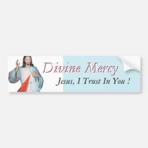 Autocollant De Voiture Pitié divine Jésus, je fais confiance dans vous !