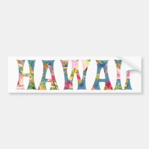 Autocollant De Voiture PixDezines Hawaii Tiki Typographie
