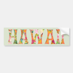 Autocollant De Voiture PixDezines Hawaii Tiki Typographie