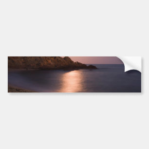 Autocollant De Voiture Plage pourpre Catalogne, Espagne de coucher du