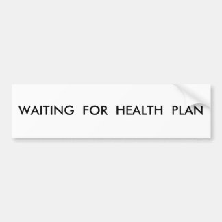 AUTOCOLLANT DE VOITURE PLAN DE ATTENTE DE SANTÉ