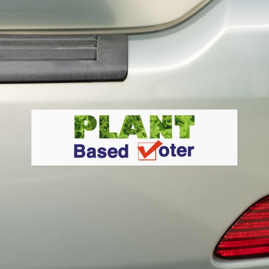 Autocollant De Voiture Plant Based Voter (En voiture)