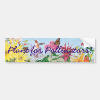 Autocollant De Voiture Plante pour des pollinisateurs !