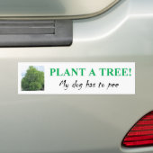 AUTOCOLLANT DE VOITURE PLANTEZ UN ARBRE (En voiture)