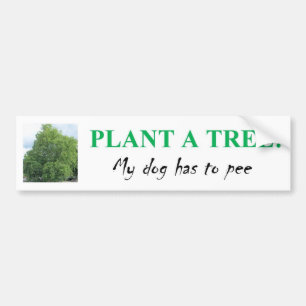 AUTOCOLLANT DE VOITURE PLANTEZ UN ARBRE