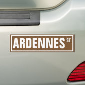 Autocollant De Voiture Plaque de rue d'Ardennes (En voiture)
