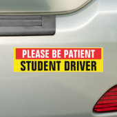 Autocollant De Voiture Please Be Patient Student Driver Car  (En voiture)