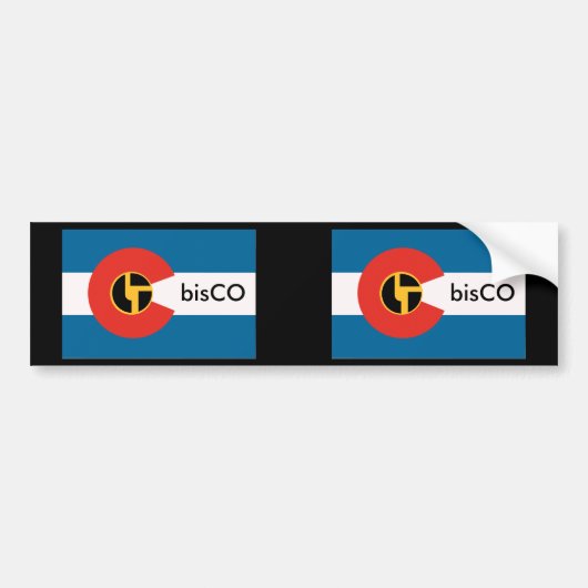 Autocollant De Voiture plein drapeau de bisCO (Devant)