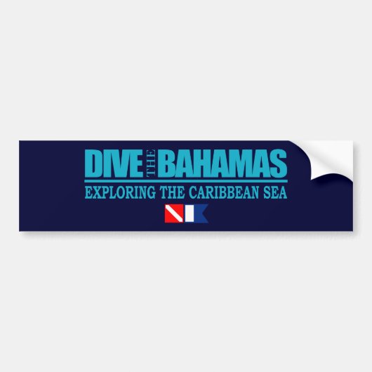 Autocollant De Voiture Plongée Bumpersticker Bahamas (Devant)