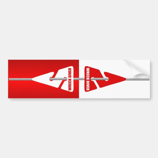 Autocollant De Voiture Plongée en épaves (marqueurs de ligne) (Devant)