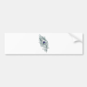 Autocollant De Voiture plume de paon