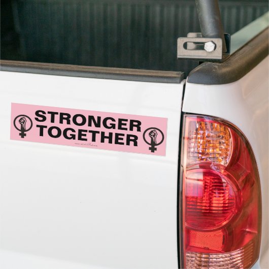 Autocollant De Voiture PLUS FORT ENSEMBLE, slogan de mars des femmes (Sur camion)
