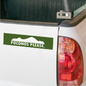 Autocollant De Voiture Poconos S'Il Vous Plaît (Sur camion)