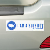 Autocollant De Voiture Point bleu Etats-Unis (En voiture)