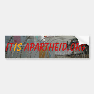 Autocollant De Voiture point de contrôle, il, est, Apartheid.org