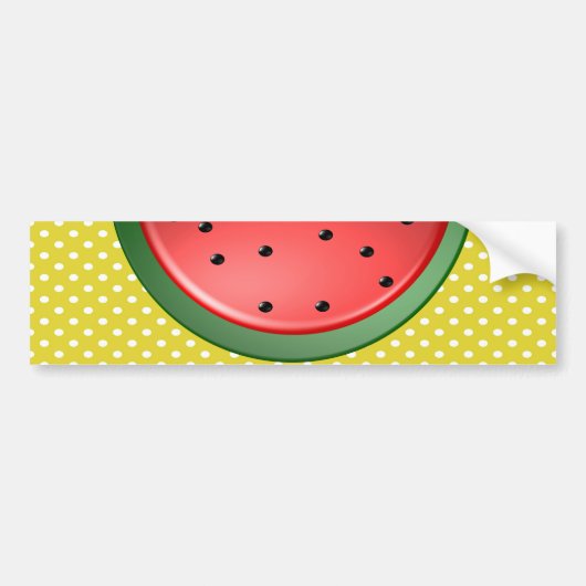Autocollant De Voiture Points Watermelon et Polks (Devant)