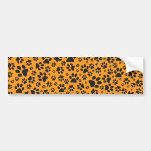 Autocollant De Voiture Pois de chien noir et blanc Pointe Polka sur dahli