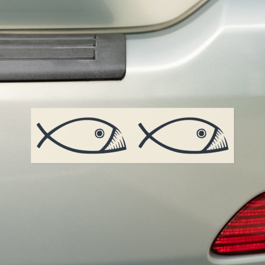Autocollant De Voiture Poissons d'évolution (En voiture)
