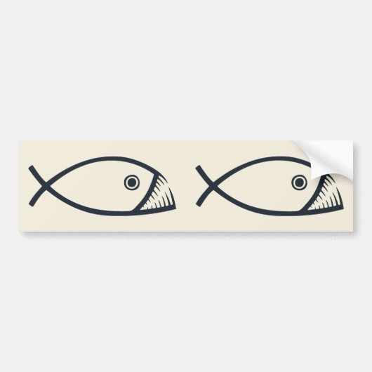 Autocollant De Voiture Poissons d'évolution (Devant)