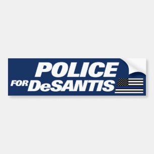 Autocollant De Voiture Police De La Ligne Bleue Des Cops DeSantis 2028