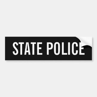 Autocollant De Voiture POLICE d'ÉTAT - emblème blanc de logo