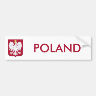 Autocollant De Voiture Polish Eagle Red Shield