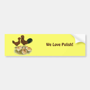 Autocollant De Voiture Polish: Red Family